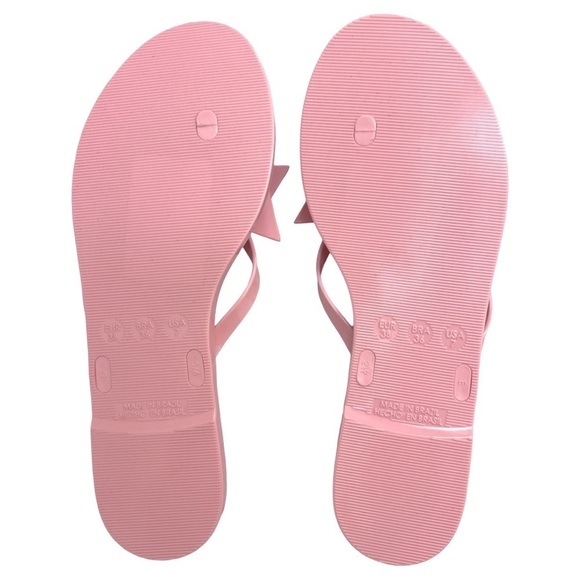 KATE SPADE • Pink Jayla Bow Flip Flop Jelly Sandals - Picture 5 of 8